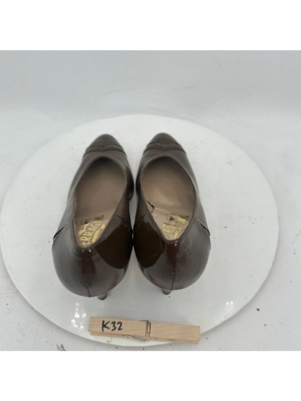 Salvatore Ferragamo Women Size 7.5B Brown Leather Snake Skin Pattern Heel Shoes - Picture 9 of 11